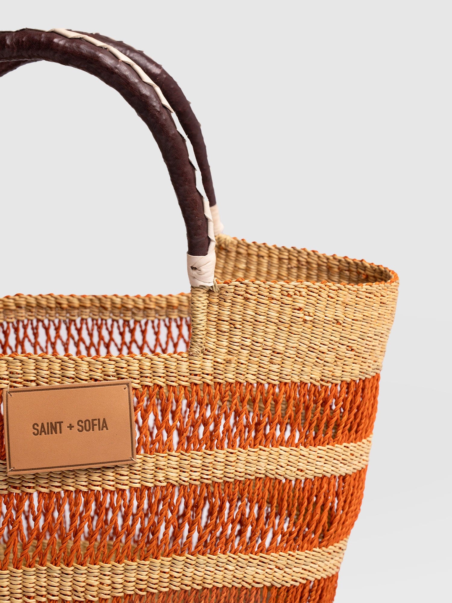 Simone Basket Bag - Orange